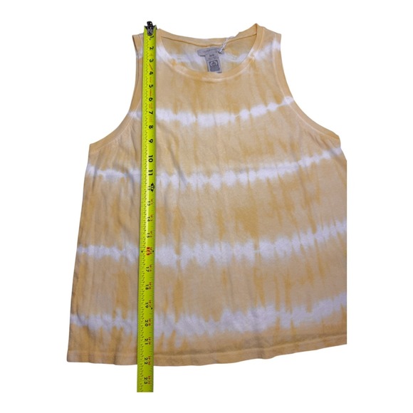 Outerknown Womens Medium Trippy Tank Top Yellow Tie Dye Organic Cotton New W/Tag - Picture 7 of 10
